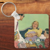 レトロファミリーサーズマモーブレックファーストインベッド キーホルダー (正面)