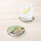 レトロファミリーサーズマモーブレックファーストインベッド コースター (側面)