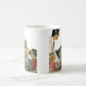 レトロファミリーサーズマモーブレックファーストインベッド コーヒーマグカップ (中央)