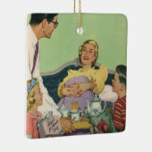 レトロファミリーサーズマモーブレックファーストインベッド セラミックオーナメント (右)