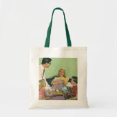 レトロファミリーサーズマモーブレックファーストインベッド トートバッグ (正面)