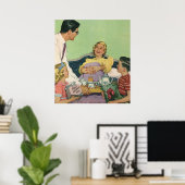 レトロファミリーサーズマモーブレックファーストインベッド ポスター (ホームオフィス)