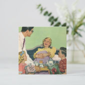 レトロファミリーサーズマモーブレックファーストインベッド 招待状 (スタンド正面)