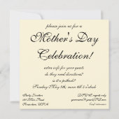 レトロファミリーサーズマモーブレックファーストインベッド 招待状 (裏面)