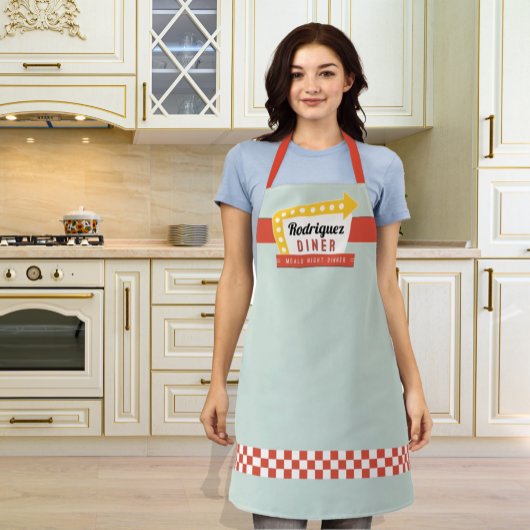 レトロファミリーダイナーサイン エプロン