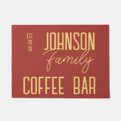 レトロファミリーネームコーヒーバー ドアマット (正面)