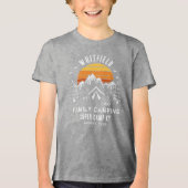 レトロファミリーバケーションマッチングキャンピングカスタム トライブレンドTシャツ (正面)