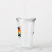 レトロファミリーバケーションロードトリップハイキングアウトドア アクリルタンブラー (左)