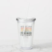 レトロファミリーバケーションロードトリップハイキングアウトドア アクリルタンブラー (裏面)