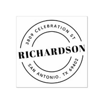 レトロファミリー名&ラウンド差出人住所