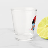 レトロファミリー懇親会デザイン ショットグラス (左)