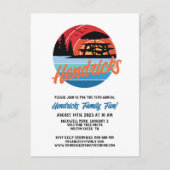 レトロファミリー懇親会招待状 ポストカード (正面)