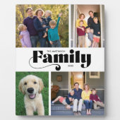 レトロファミリー4フォトコラージュ フォトプラーク (正面)