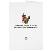 レトロファミリー、ママと子供の食料品ショッピングカート (裏面)