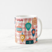 レトロファンキーなグルービーヴィンテージ懐かしいクリスマス コーヒーマグカップ (正面右)