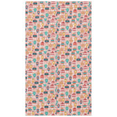 レトロファンキーなグルービーヴィンテージ懐かしいクリスマス テーブルクロス (正面)