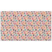 レトロファンキーなグルービーヴィンテージ懐かしいクリスマス テーブルクロス (正面(横))