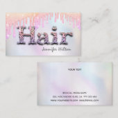 レトロファンキーなホログラフィック光が髪を乾かす 名刺 (正面/裏面)