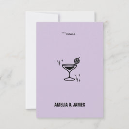 レトロファンキーのエンク結婚ロージャカード 出欠カード