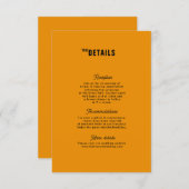 レトロファンキーのエンク結婚ロージャカード 出欠カード (正面/裏面)