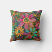 レトロファンキーの花 クッション (裏面)