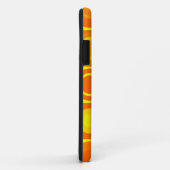 レトロファンキーオレンジ色の黄色い円の正方形 Case-Mate iPhoneケース (裏面/右)