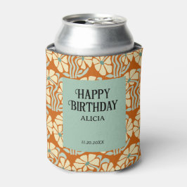 レトロファンキーグルーヴィボホボタニカル誕生日 缶クーラー