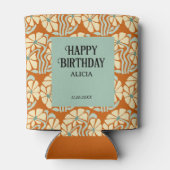 レトロファンキーグルーヴィボホボタニカル誕生日 缶クーラー (裏面)