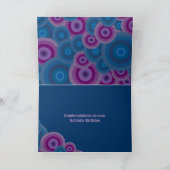 レトロファンキーサークル汚れ誕生日カード カード (内部)