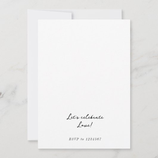 レトロファンキーシャンパンタワーY2K結婚ズ 招待状 (裏面)