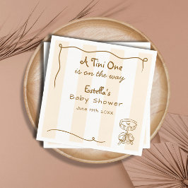 レトロファンキードードルエスプレッソマルティーニベイビーシャワー スタンダードカクテルナプキン