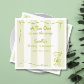 レトロファンキードードルダーティマルティーニベイビーシャワー スタンダードカクテルナプキン