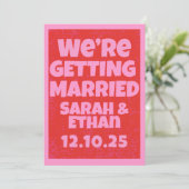 レトロファンキーピンクグリーン結婚ズ 招待状 (スタンド正面)