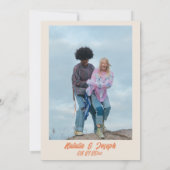 レトロファンキーブはっきりしたモダンユニークト セーブザデート (裏面)