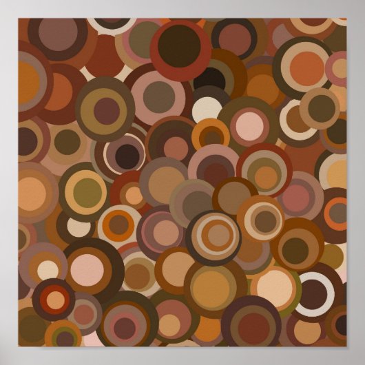 レトロファンキーブラウン ポスター (正面)