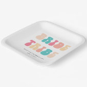 レトロファンキーヴィンテージブライド族バチェロレッテ ペーパープレート (傾斜あり)