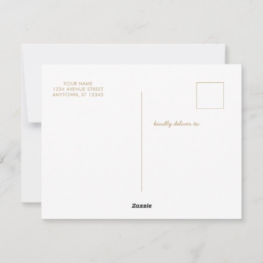 レトロファンキー写真クリスマス シーズンカード (裏面)