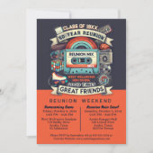 レトロファンキー50年高校懇親会混合テープ 招待状 (正面)