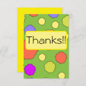 レトロファンキー60年代/70年代をテーマにしたテーマ サンキューカード (正面/裏面)