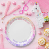 レトロファンキー90年代ピンクディスコボール誕生日パーティー ペーパープレート (パーティー)