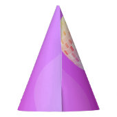 レトロファンキー90sディスコボールハッピーバースデー写真 パーティーハット (裏面)