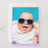 レトロファンキー90sピンクディスコ初誕生日写真 招待状 (裏面)