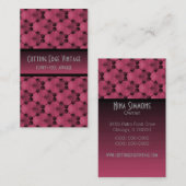 レトロファンクサークル名刺、マゼンタ 名刺 (正面/裏面)