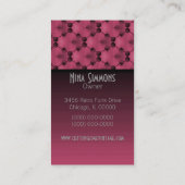 レトロファンクサークル名刺、マゼンタ 名刺 (裏面)