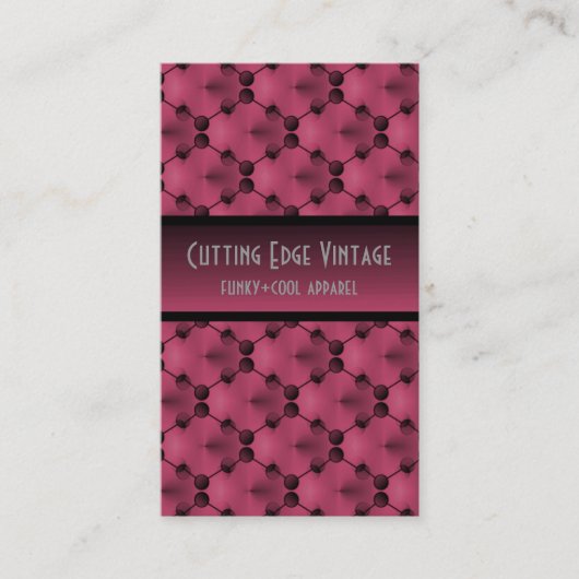 レトロファンクサークル名刺、マゼンタ 名刺 (正面)