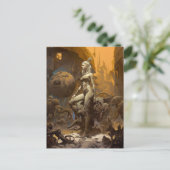 レトロファンタジーアートビューティフルウーマン ポストカード (スタンド正面)