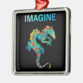 レトロファンタジードラゴンタトゥーギフト入れ墨 メタルオーナメント (左)