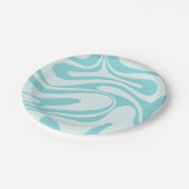 レトロファンタジー旋回カッコいい抽象芸術パターン ペーパープレート (アングル)