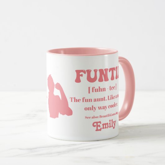 レトロファンティ定義アパーソナライズされたウンティ マグカップ (正面右)