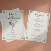 レトロファン&ウィムシー |固有のBachelorette 招待状